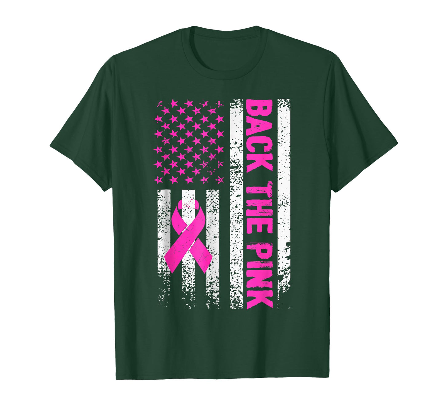 Back The Pink Breast Cancer Awareness Flag Toddler Women Men T-Shirt