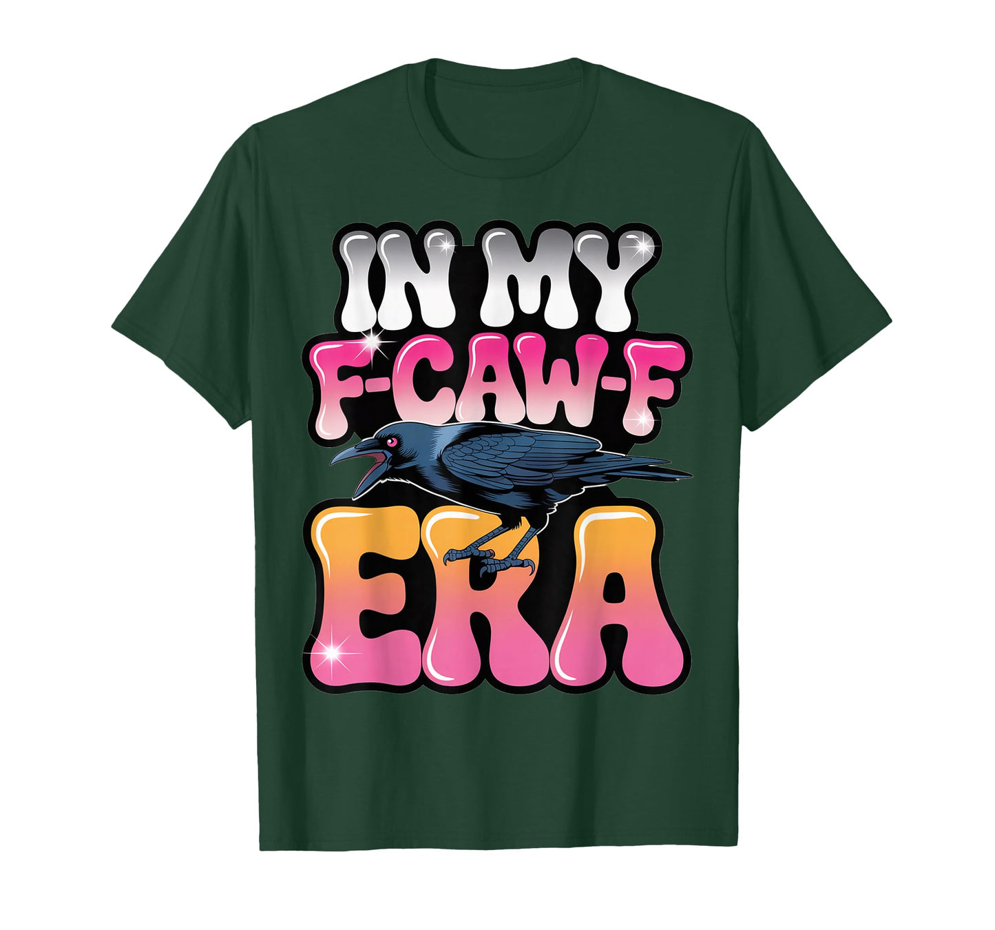 in My F-CAW-F Era Retrowave Crow Aesthetic T-Shirt