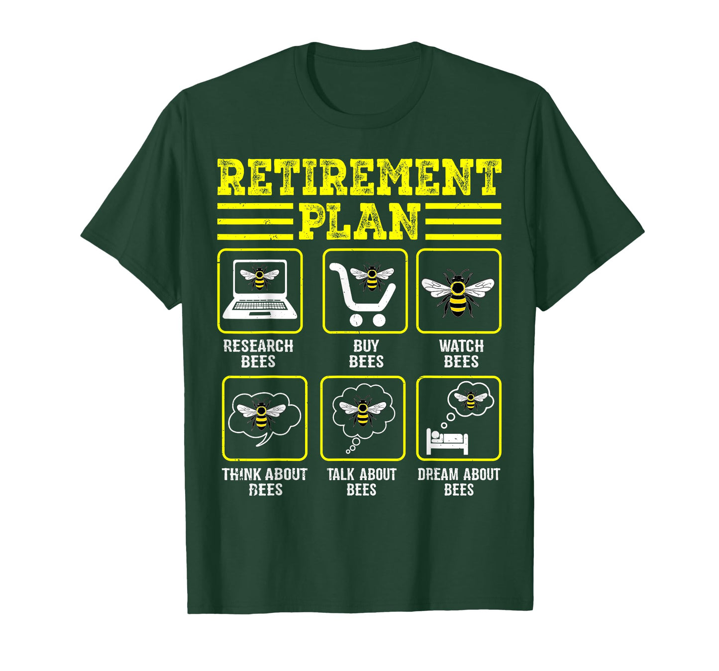 Retirement Plan Beekeeping Hobby Beekeeper Honey Bee Farmer T-Shirt