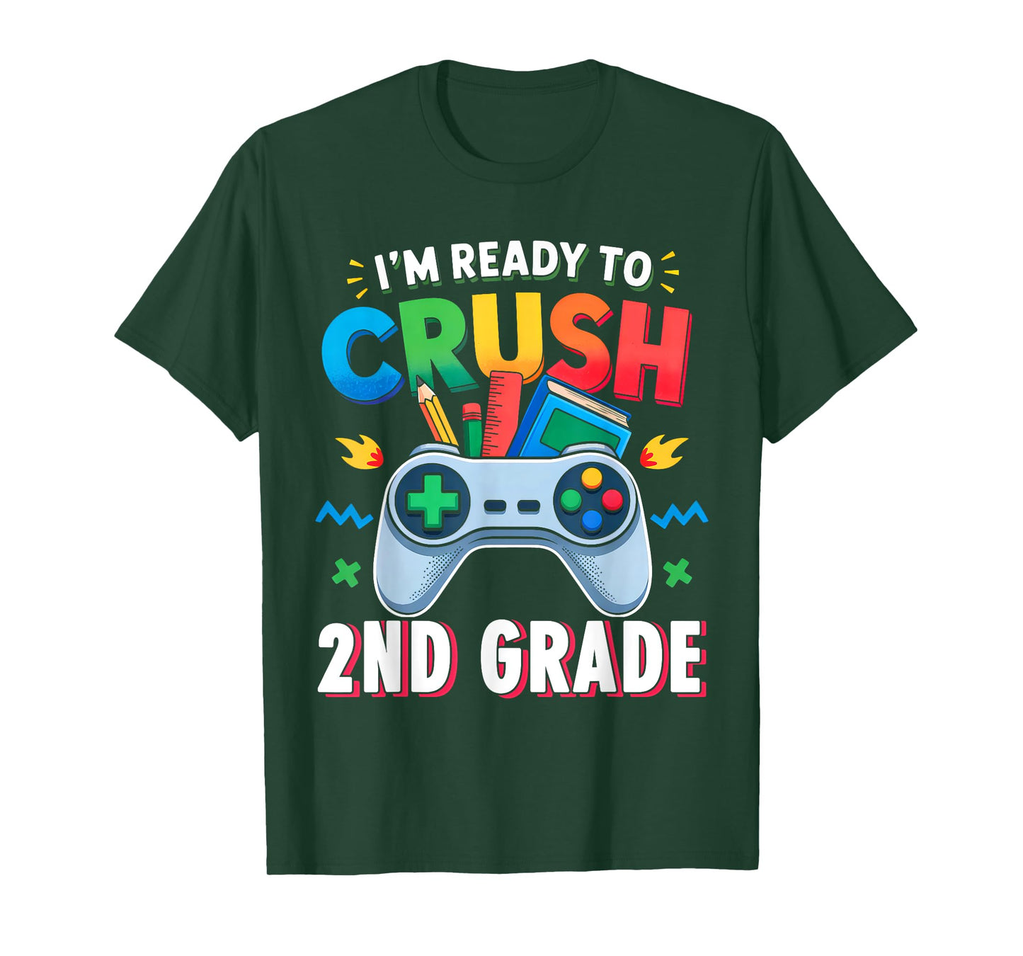 2nd Grade Shirt For Boys Video Game Back to School First Day T-Shirt