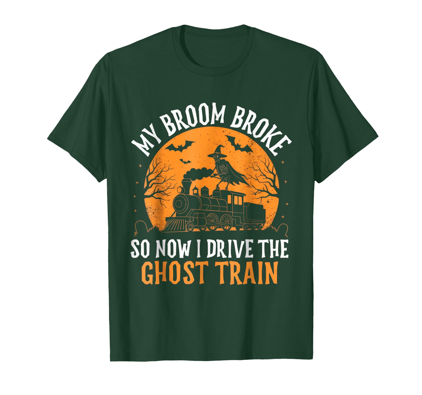 Halloween Skeleton Witch Ghost Train, Funny Halloween Party T-Shirt