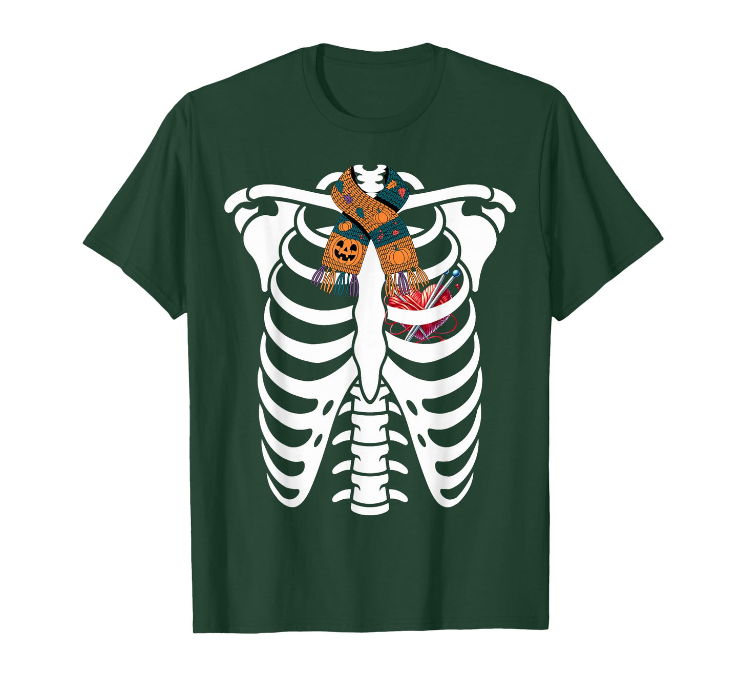Skeleton Rib cage Halloween Knitting Costume Lovers T-Shirt