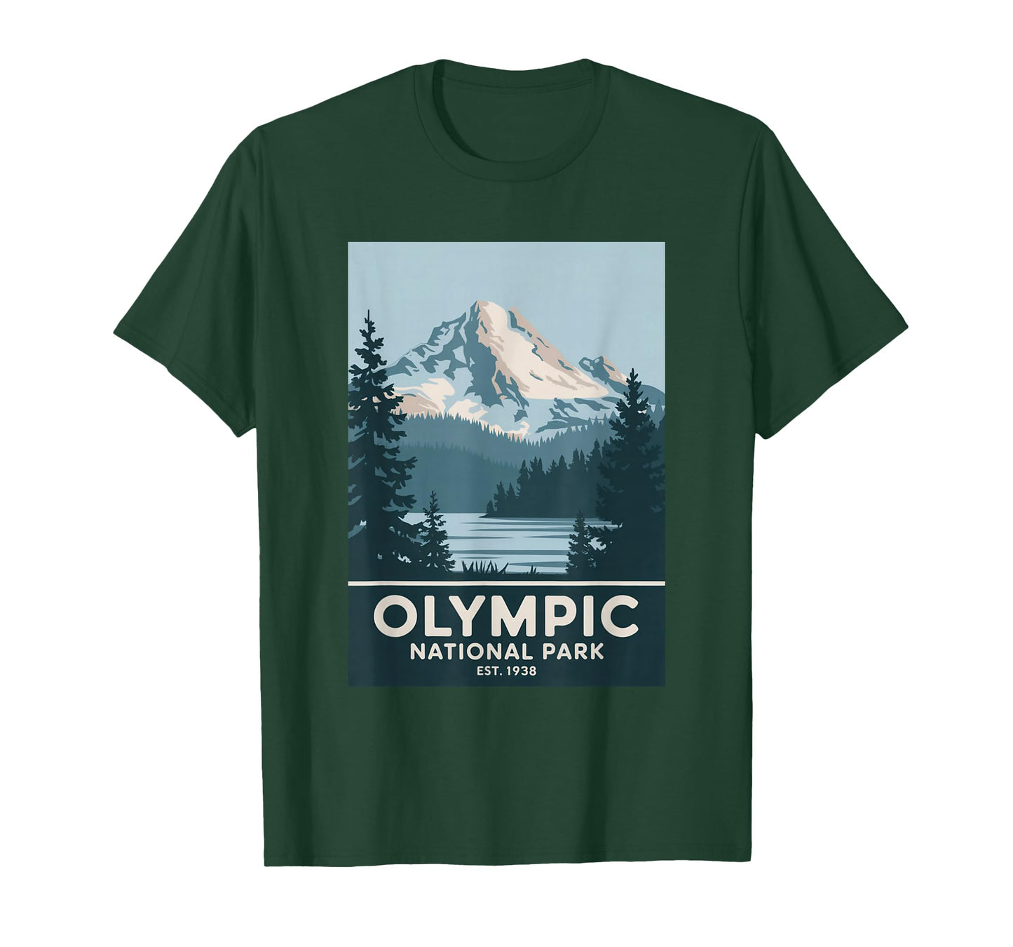 Olympic National Park Vintage Camping Hiking Men Women Kids T-Shirt