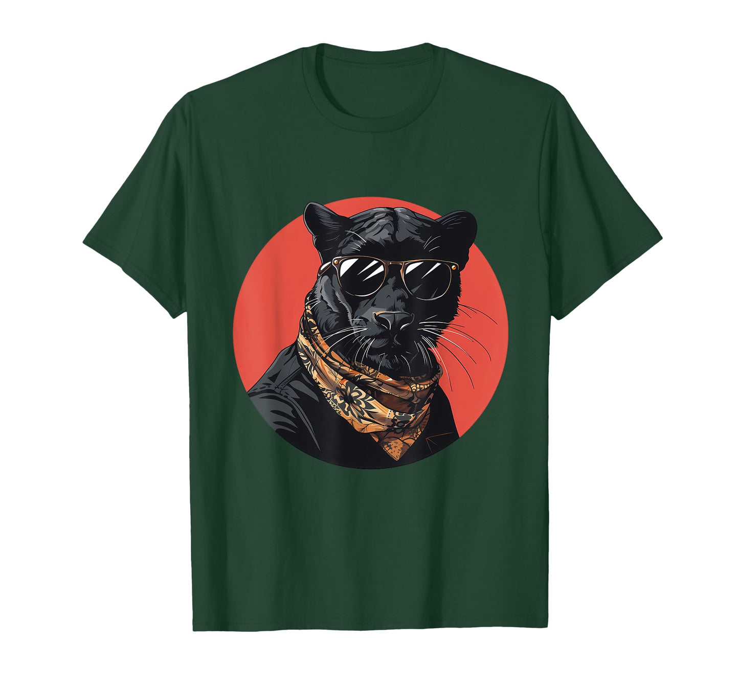 Panther Animal Lovers Artwork Portrait Nature Sunglasses T-Shirt