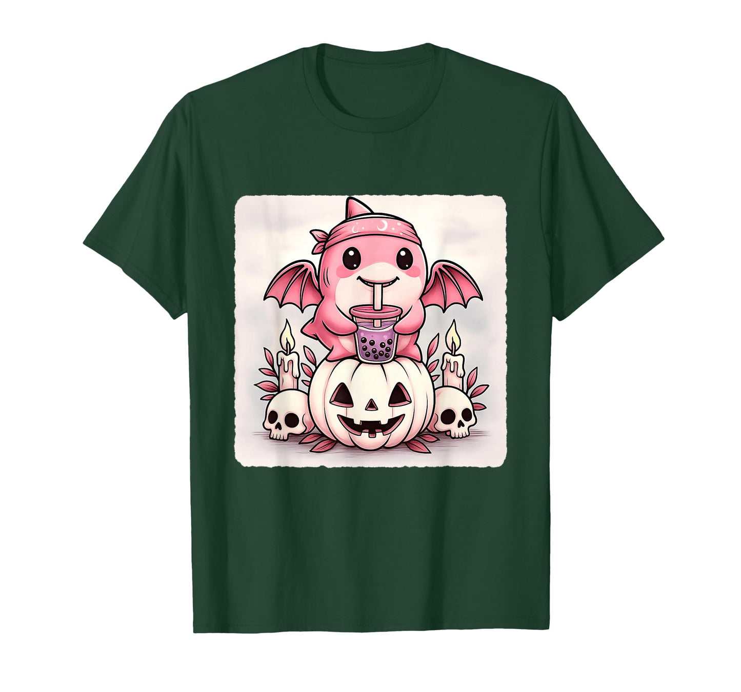Shark Bat Kawaii Pastel Goth Creepy Cute Skeleton T-Shirt