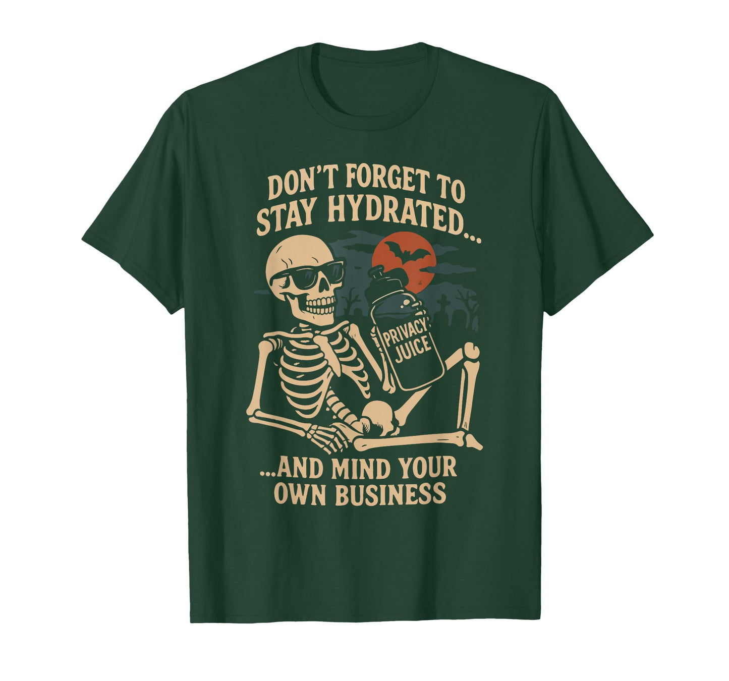 Halloween Skeleton Stay Hydrated Spooky Meme for Men Women T-Shirt