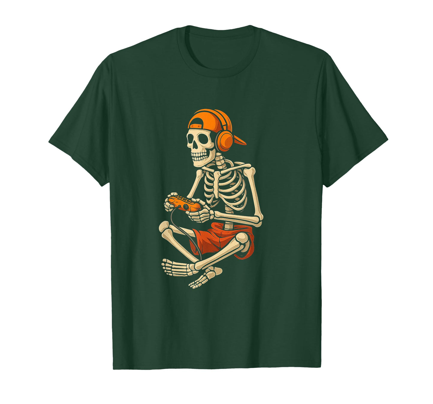 Skeleton Gamer Halloween Shirt – Funny Video Game Costume T-Shirt