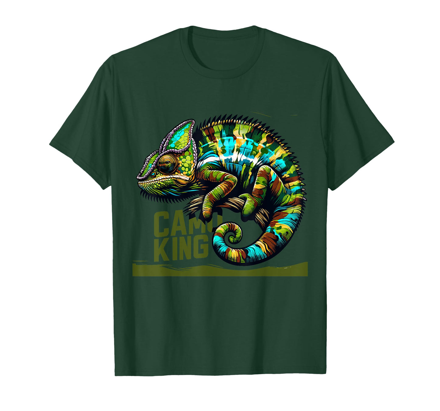 Chameleon Camo King Camouflage Reptile Wildlife T-Shirt