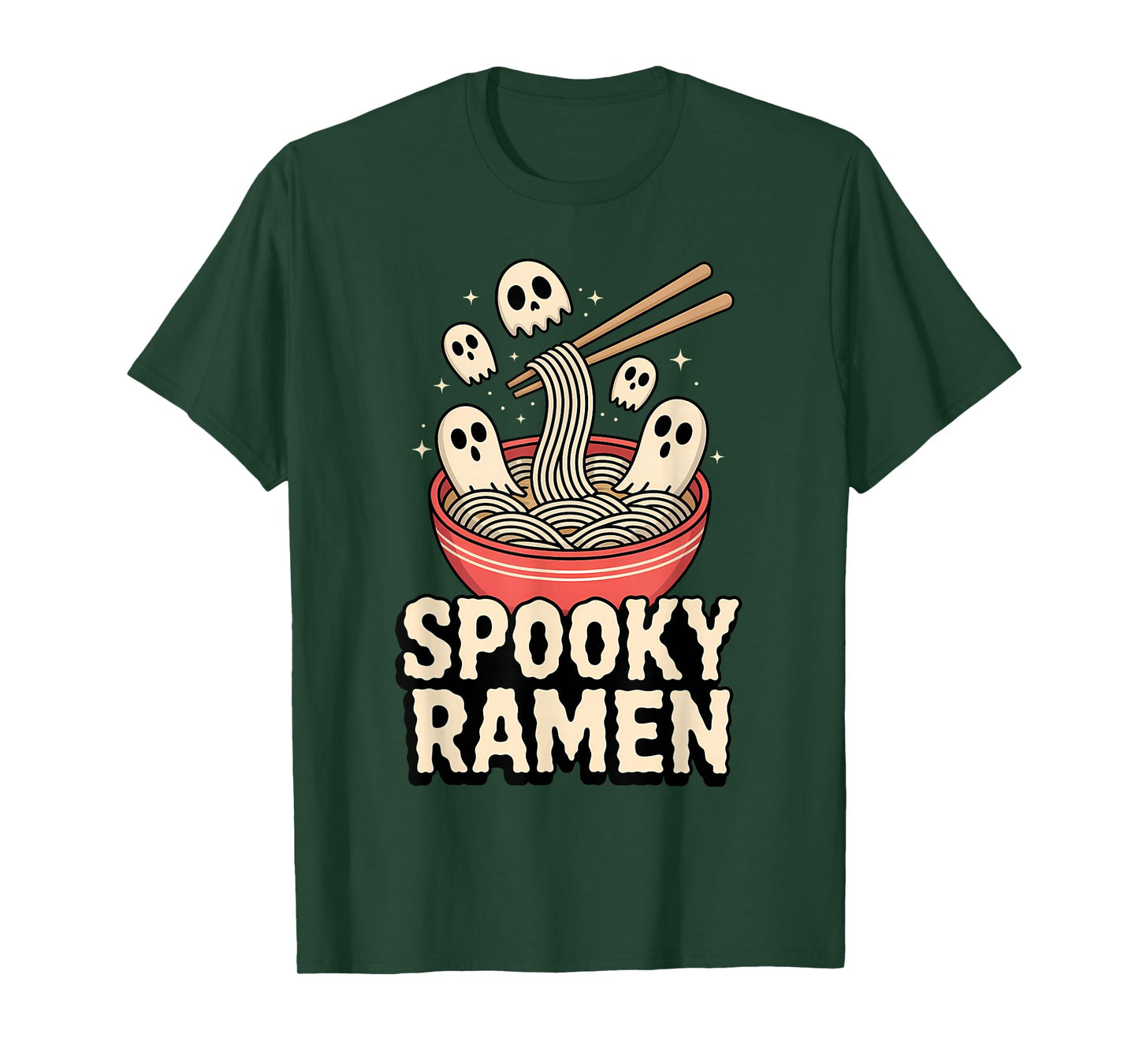 Spooky Ramen Bowl Funny Food Halloween T-Shirt