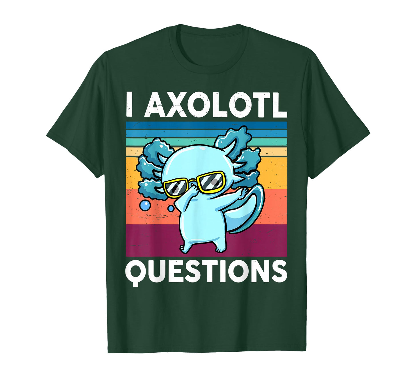 Boy I Axolotl Question Kids Funny Axolotl Blue Salamander T-Shirt