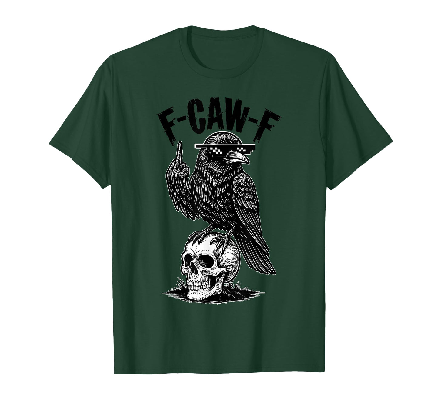 F-Caw-F Black Crow Black Bird Funny Crow F-Caw-F T-Shirt