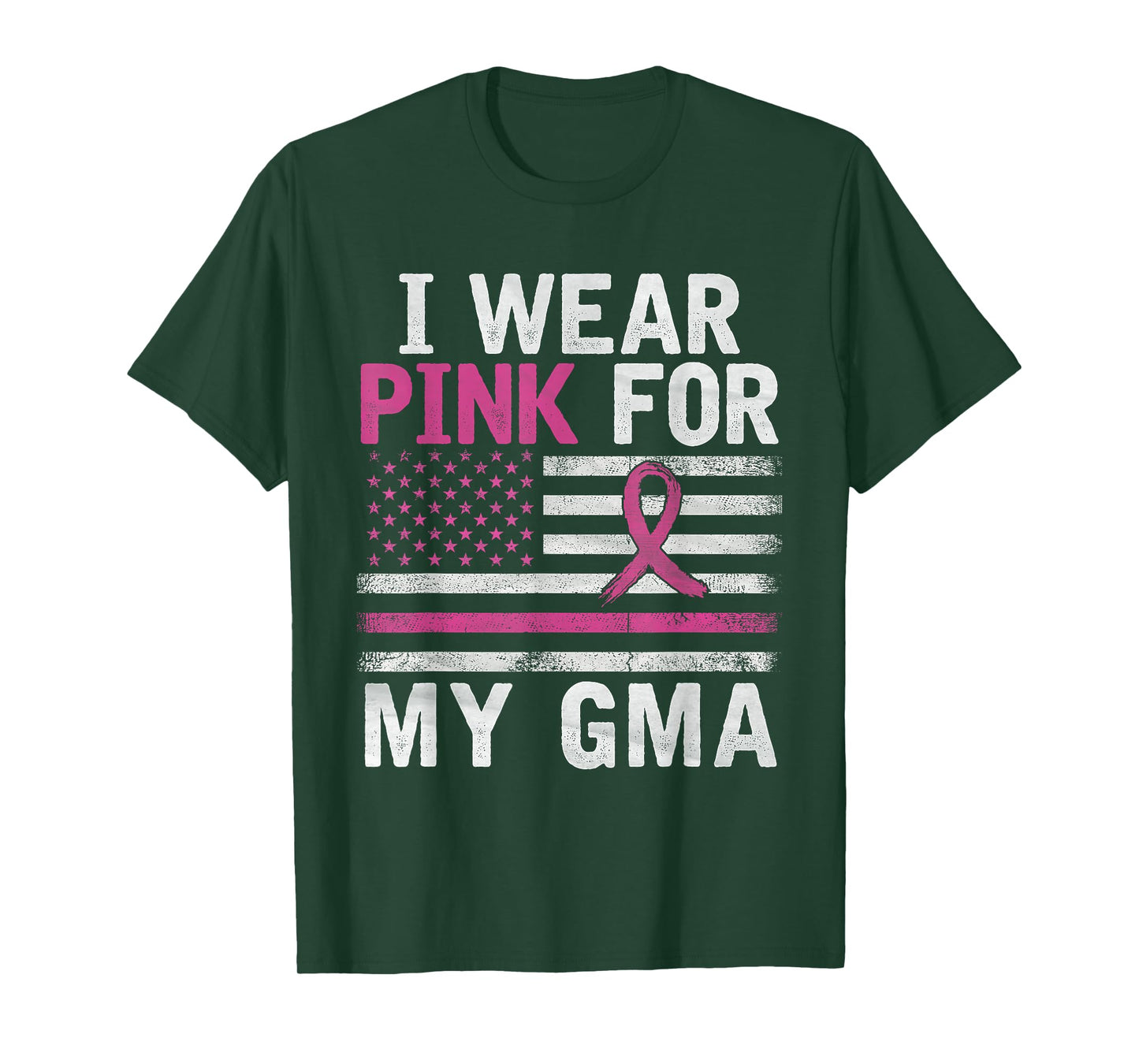 Breast Cancer Awareness Month Cute I Wear Pink For My Gma T-Shirt