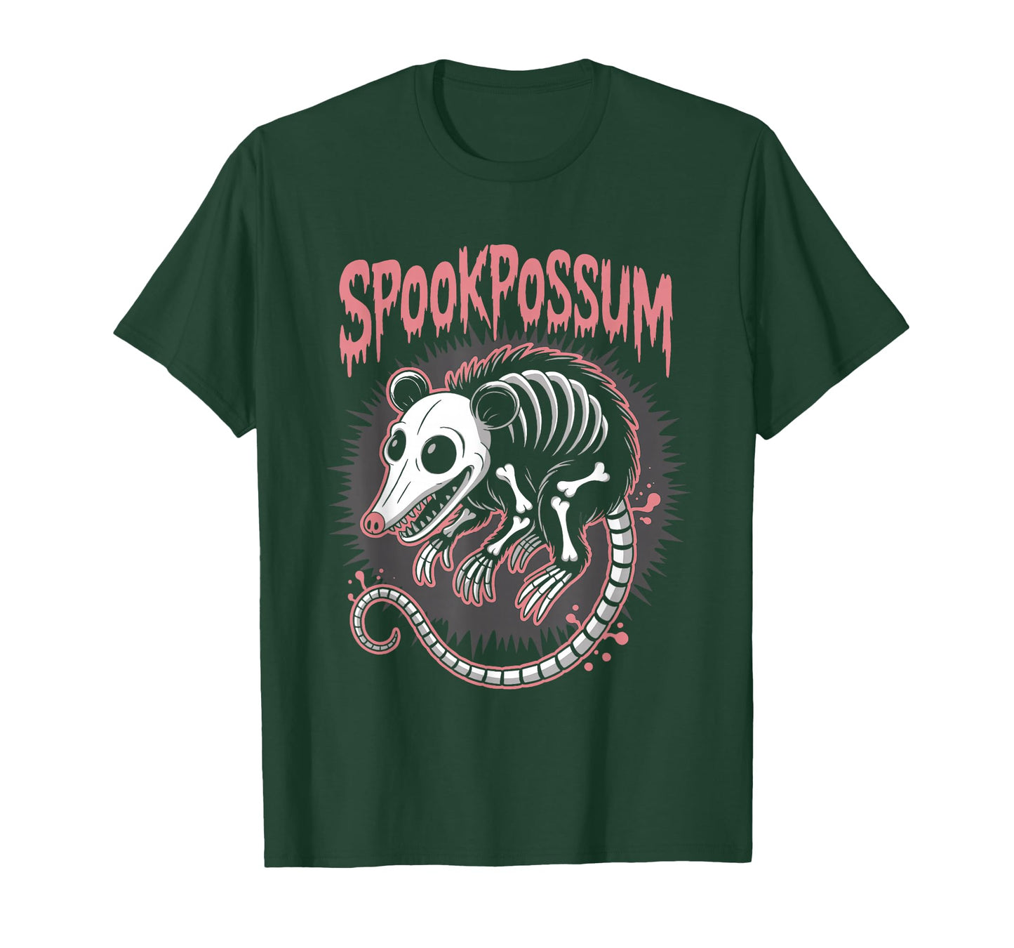 Spooky Opossum Skeleton Possum Halloween T-Shirt