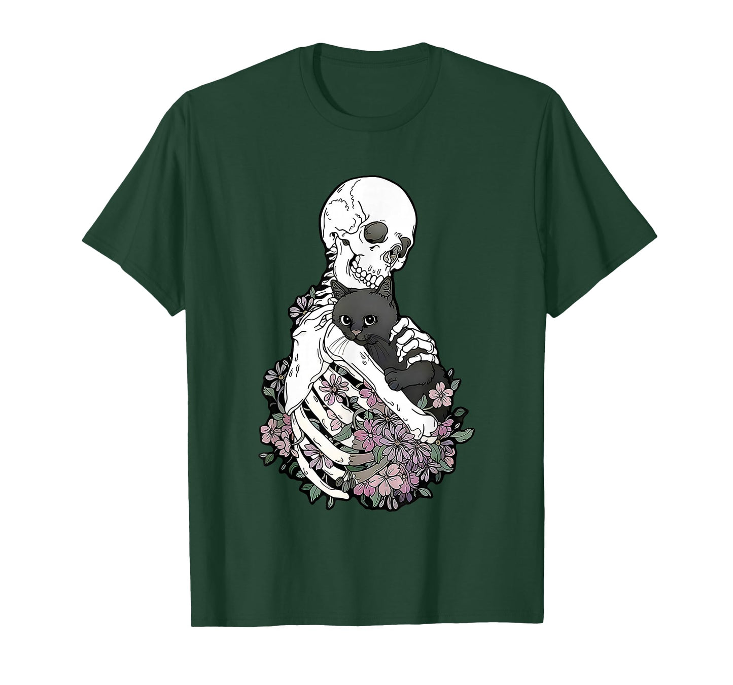 Halloween Skeleton cat T-Shirt