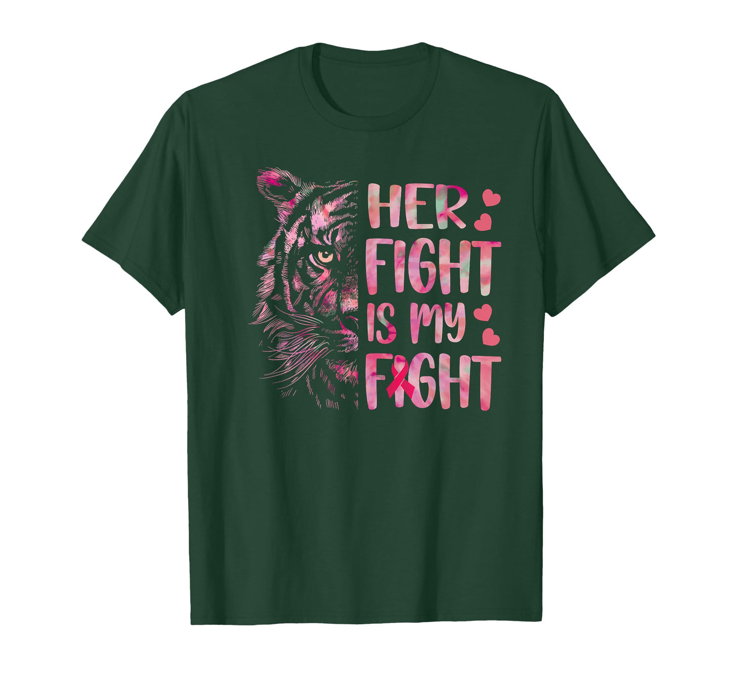 Tiger Her Fight Is My Fight Breast Cancer Awareness 2022 T-Shirt