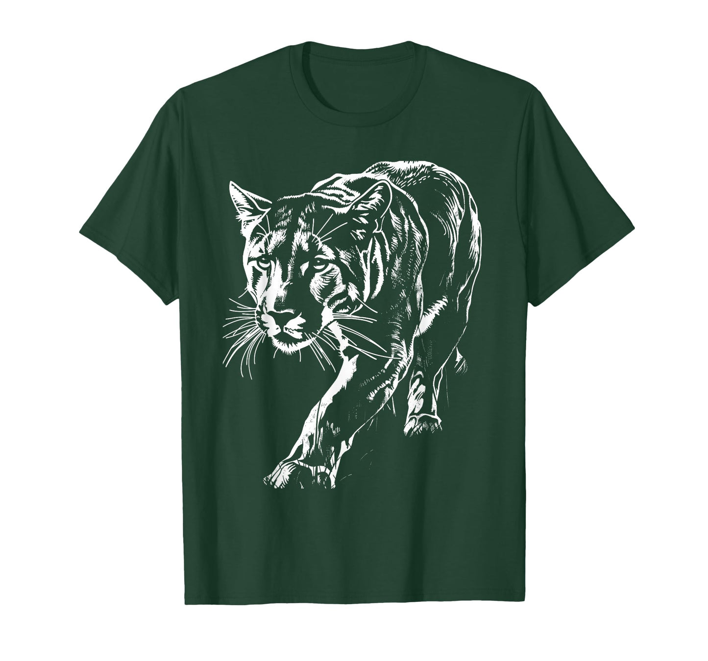 Cougar Face Cougars Mountain Lion Big Cat Animal Vintage T-Shirt