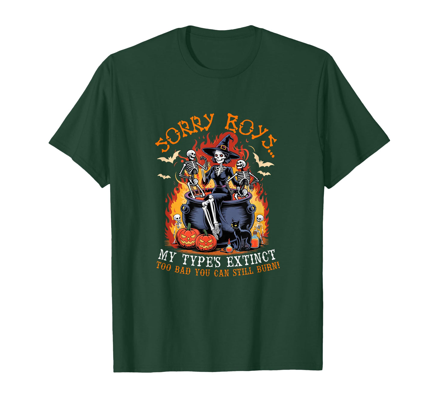 My Type's Extinct Sarcastic Burn Halloween Witch Joke Boys T-Shirt