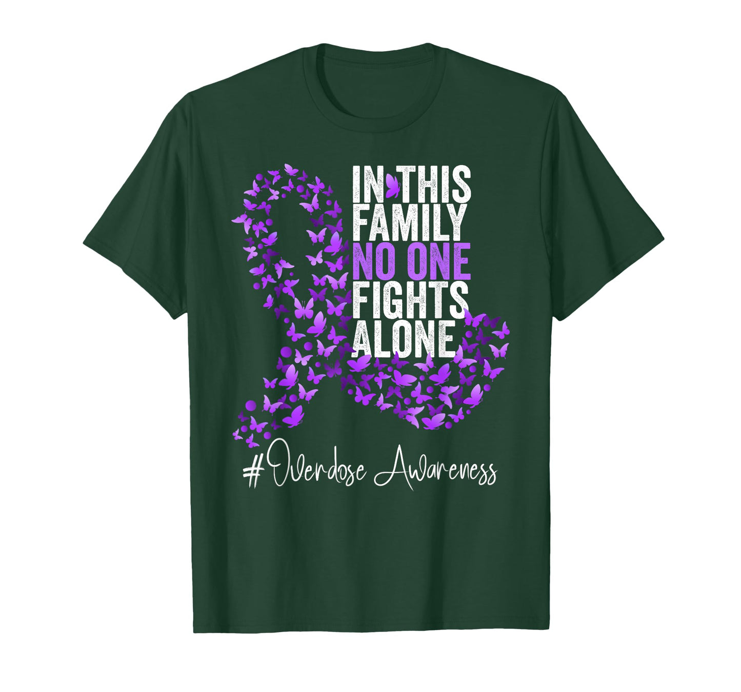Overdose Awareness Month Purple Ribbon T-Shirt