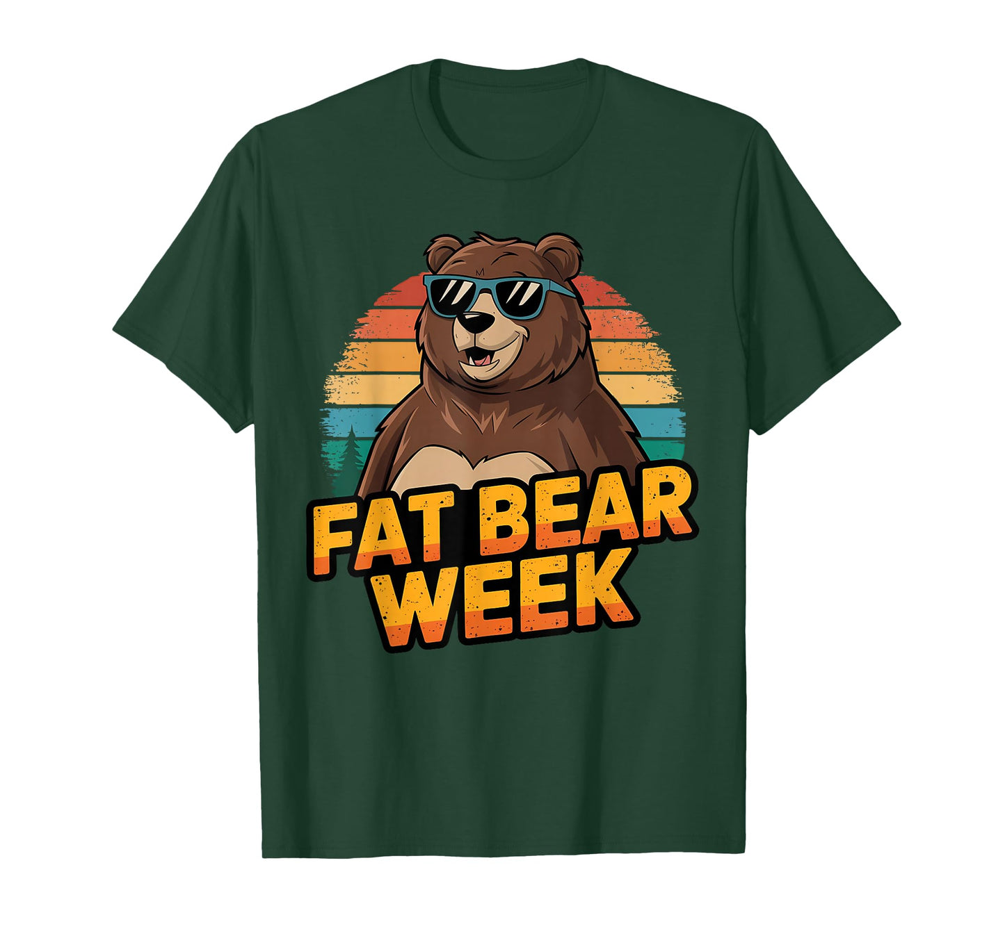 Fat Bear Week Retro Bear Sunglasses Nature Lovers T-Shirt