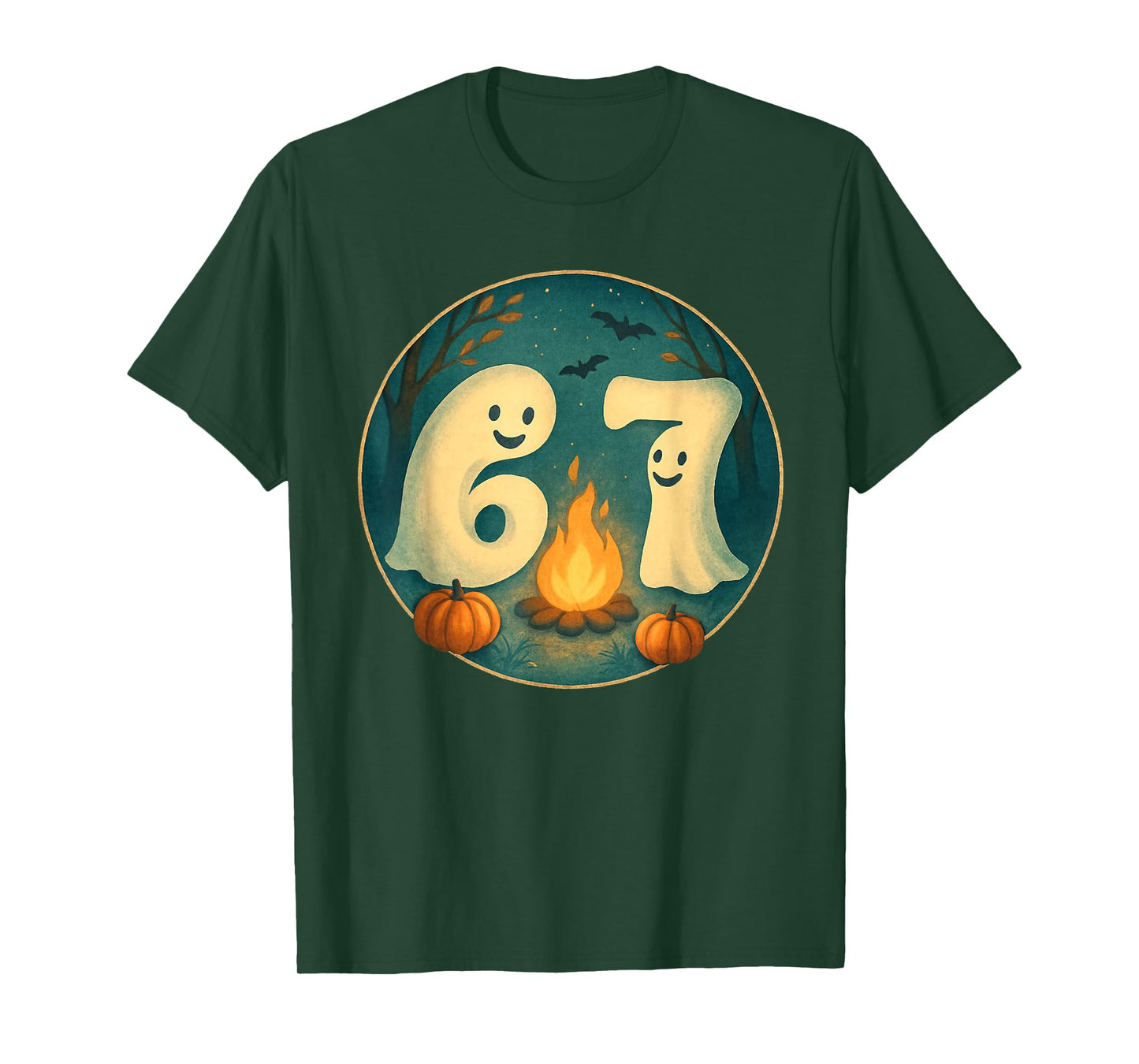 Fun Six Seven 6 7 Meme Design 6 7, Halloween Ghost T-Shirt