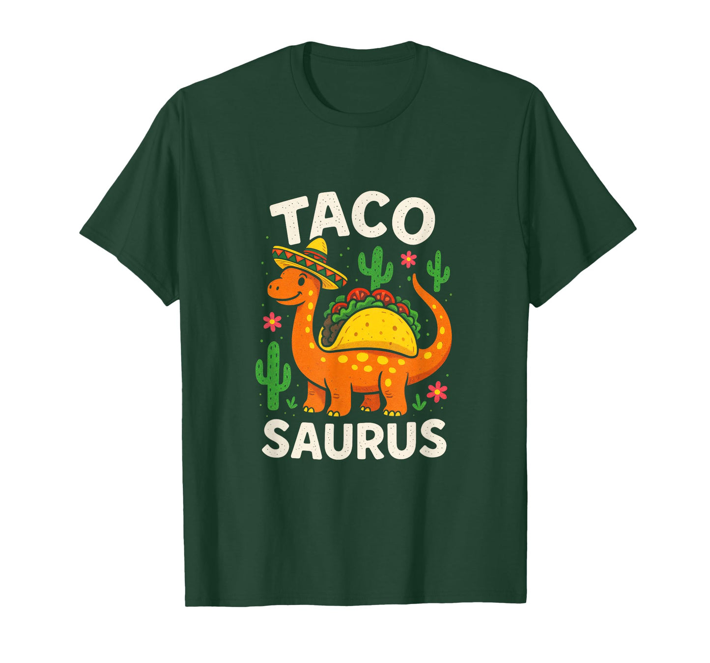 Taco Saurus - Dinosaur Taco Sombrero Fiesta T-Shirt