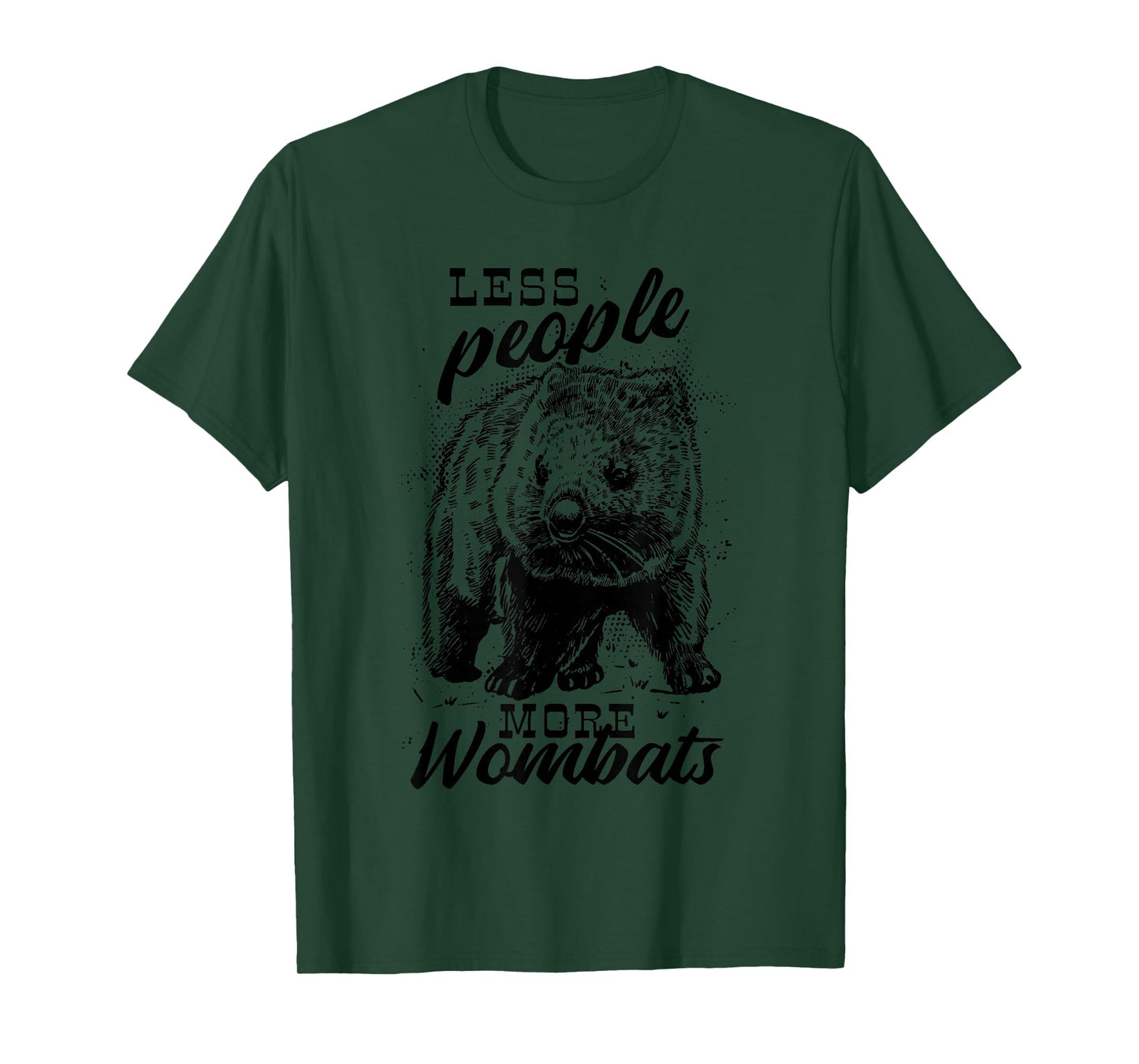 Less People More Wombats Funny T-Shirt