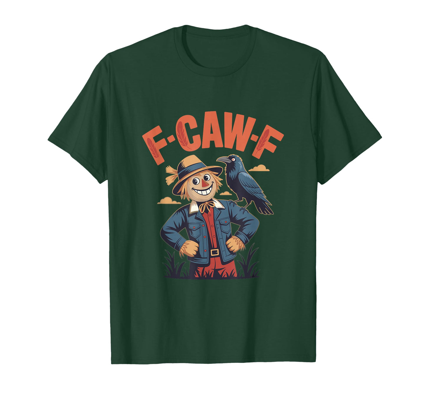 Funny Scarecrow Crow Pun F-CAW-F Humor T-Shirt