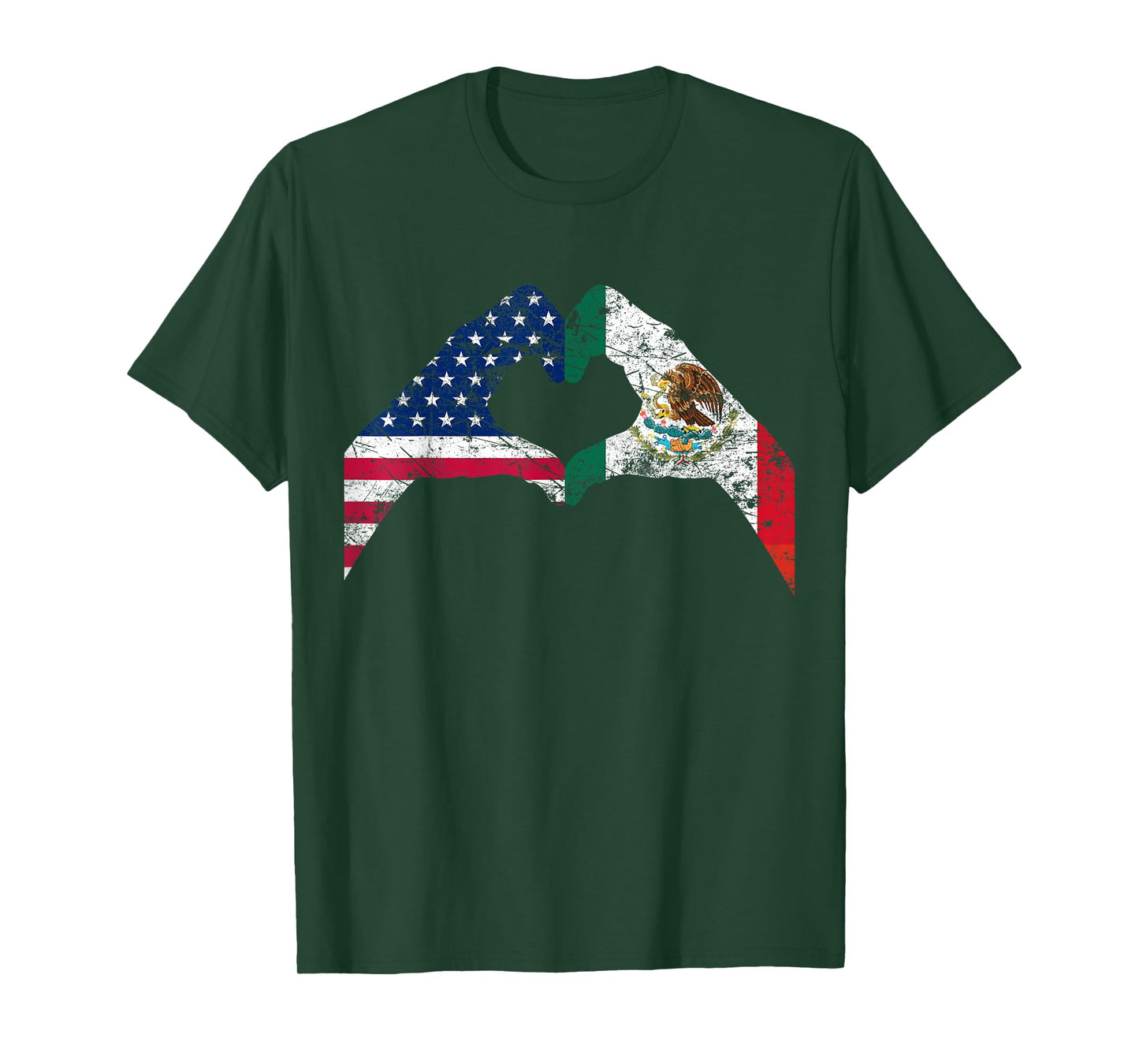 America Mexico Flag Vintage Mexican Roots American T-Shirt