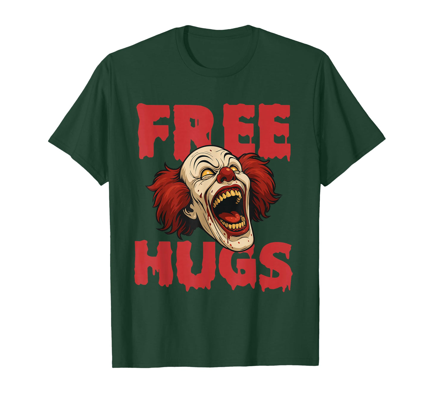 Free Hugs - Spooky Evil Scary Horror Clown Halloween T-Shirt