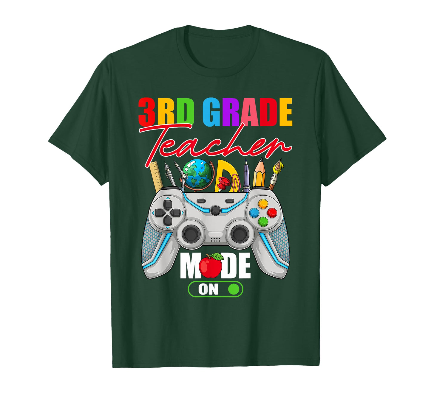 Funny 3rd Grade Teacher Mode On Controller 1st Day Of School T-Shirt