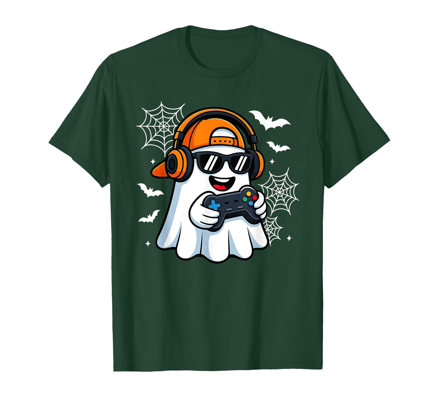 Halloween Boys Kids Ghost Gamer Scary Costume Gaming Men T-Shirt