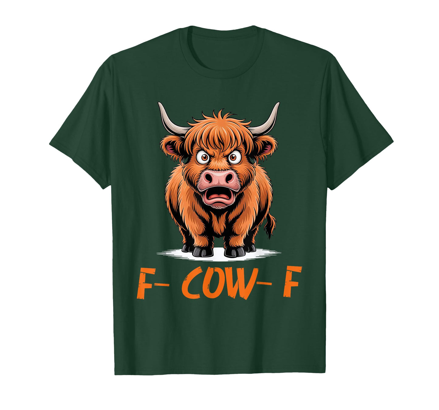 Cow F-Cow-F Funny F-Caw-F Highland Cow Adult Humor Meme Men T-Shirt