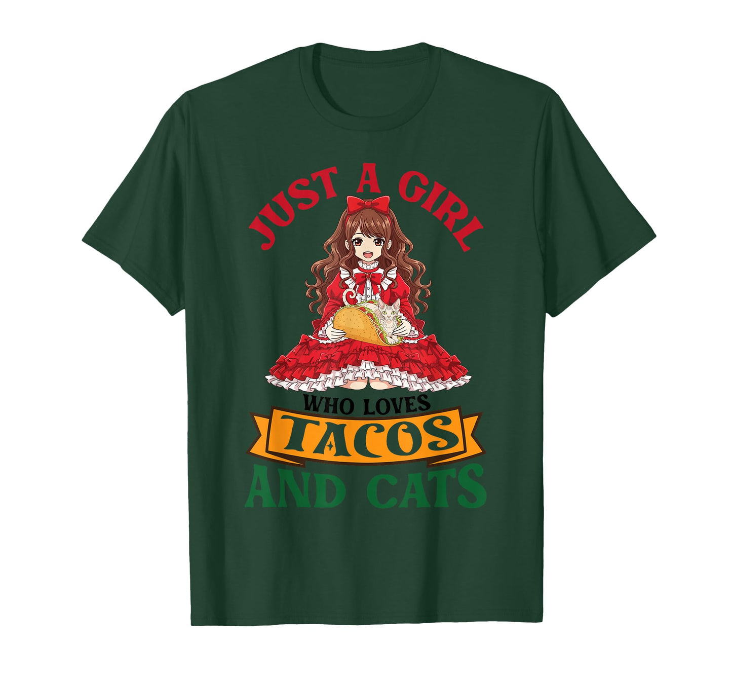 Just A Girl Who Loves Tacos and Cornish Rex Cats Mother Mom T-Shirt