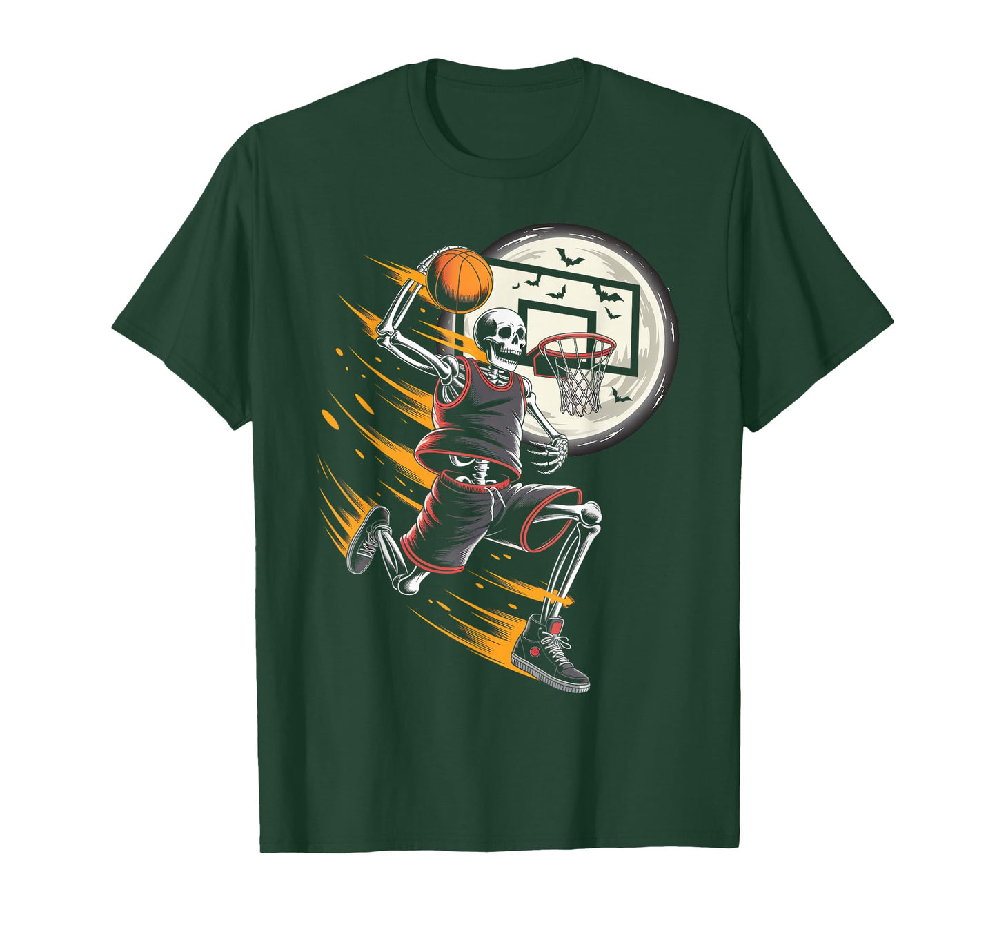 Skeleton Basketball Halloween - Spooky Season Slam Dunk T-Shirt
