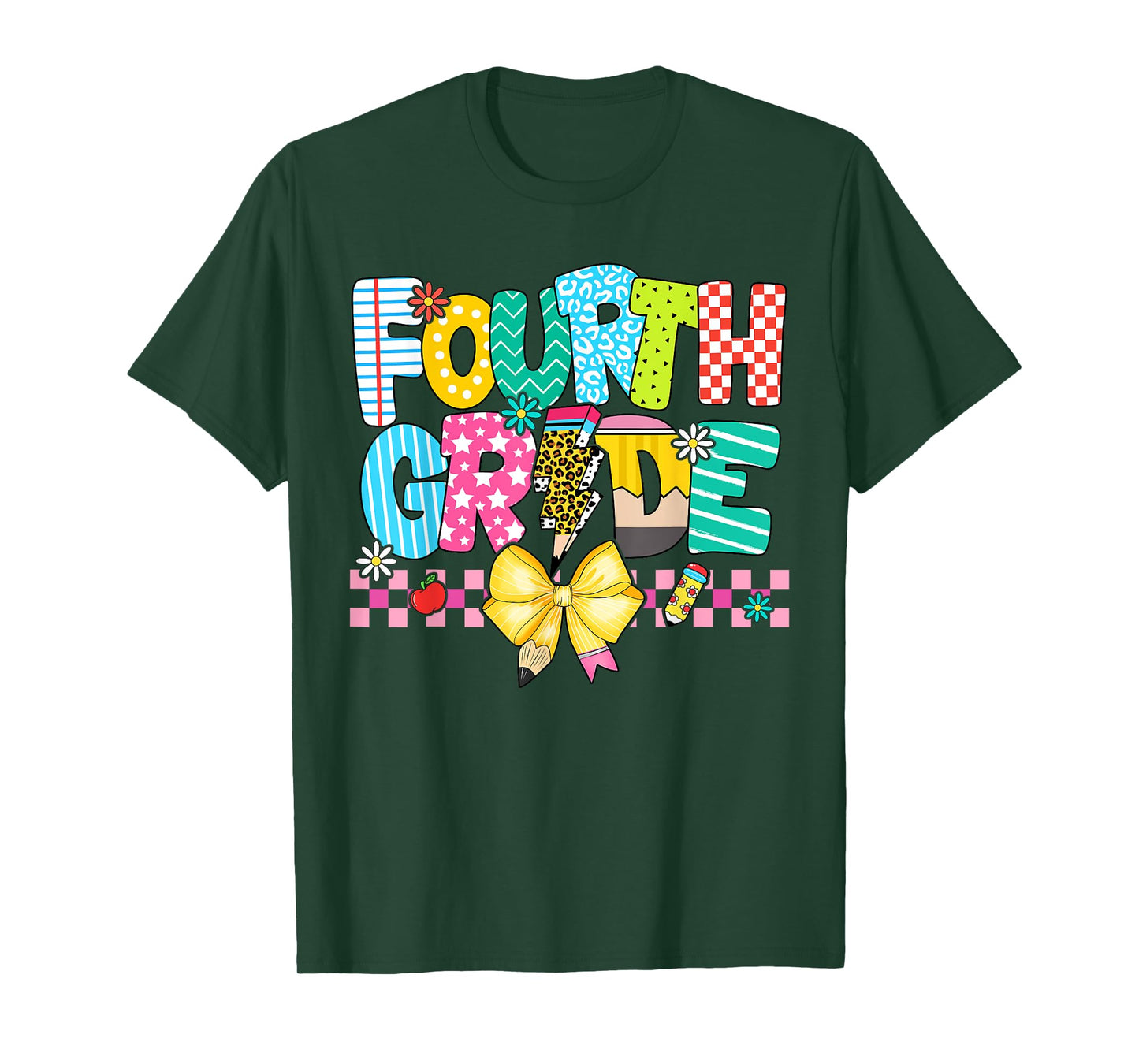 4th Grade For Boys Girls Teacher Fourth Grade Back to School T-Shirt