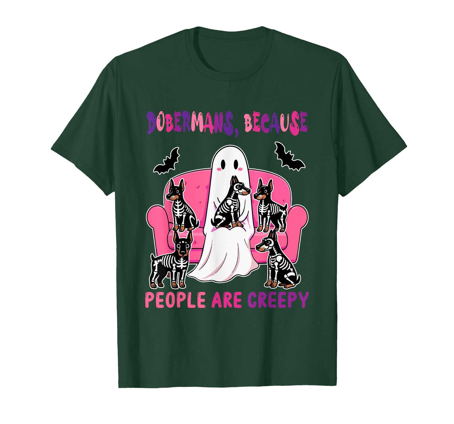 Dobermans Funny Joke People Creepy Halloween Boo Owner T-Shirt