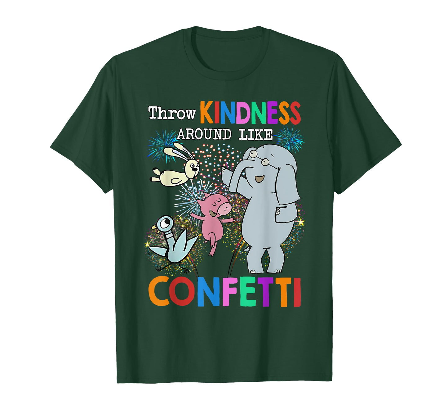 Throw Kindness Around Like Confetti Cute Teacher Elephant T-Shirt