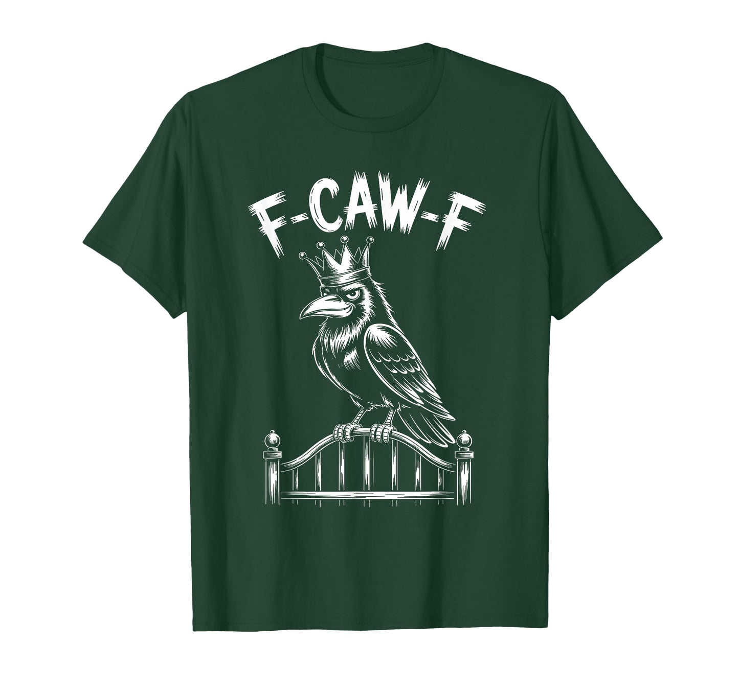 Funny F-Caw-F Crow Gothic Moon Humor Halloween T-Shirt