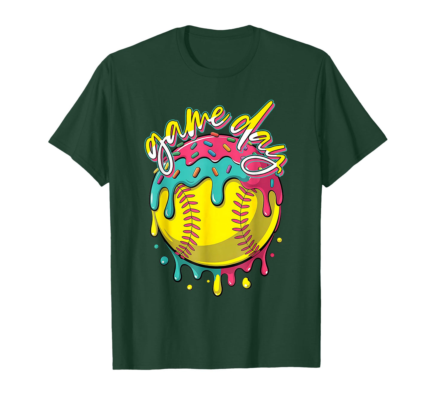 Game Day Baseball Ice Cream Baseball Life Softball Life T-Shirt