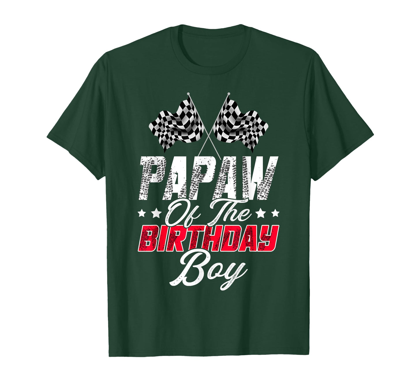 Race Car Papaw Of The Birthday Boy Racing Family Pit Crew T-Shirt
