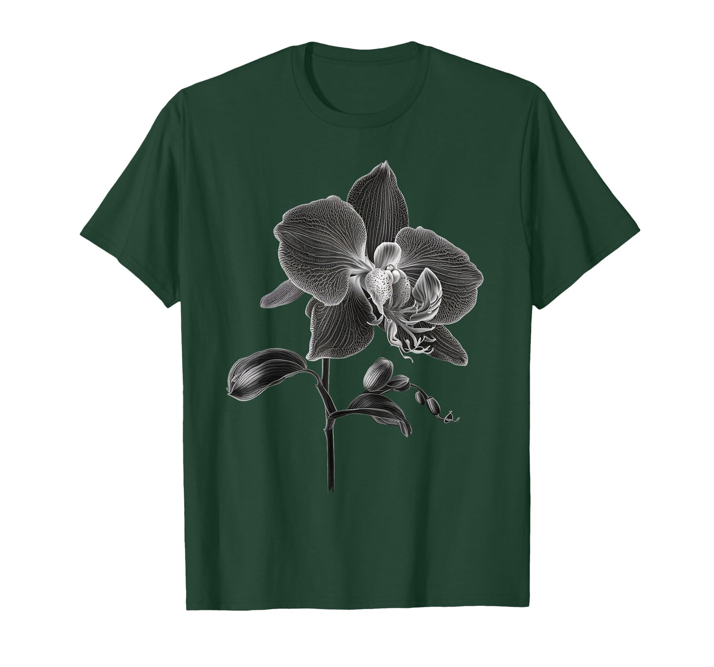 Black and White Orchid men and Orchid womens T-Shirt
