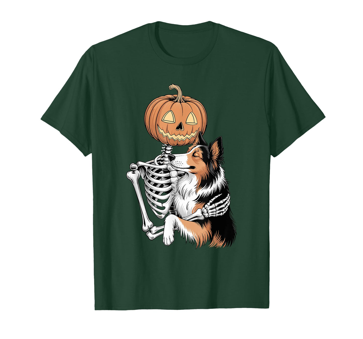 Halloween Skeleton Border Collie T-Shirt