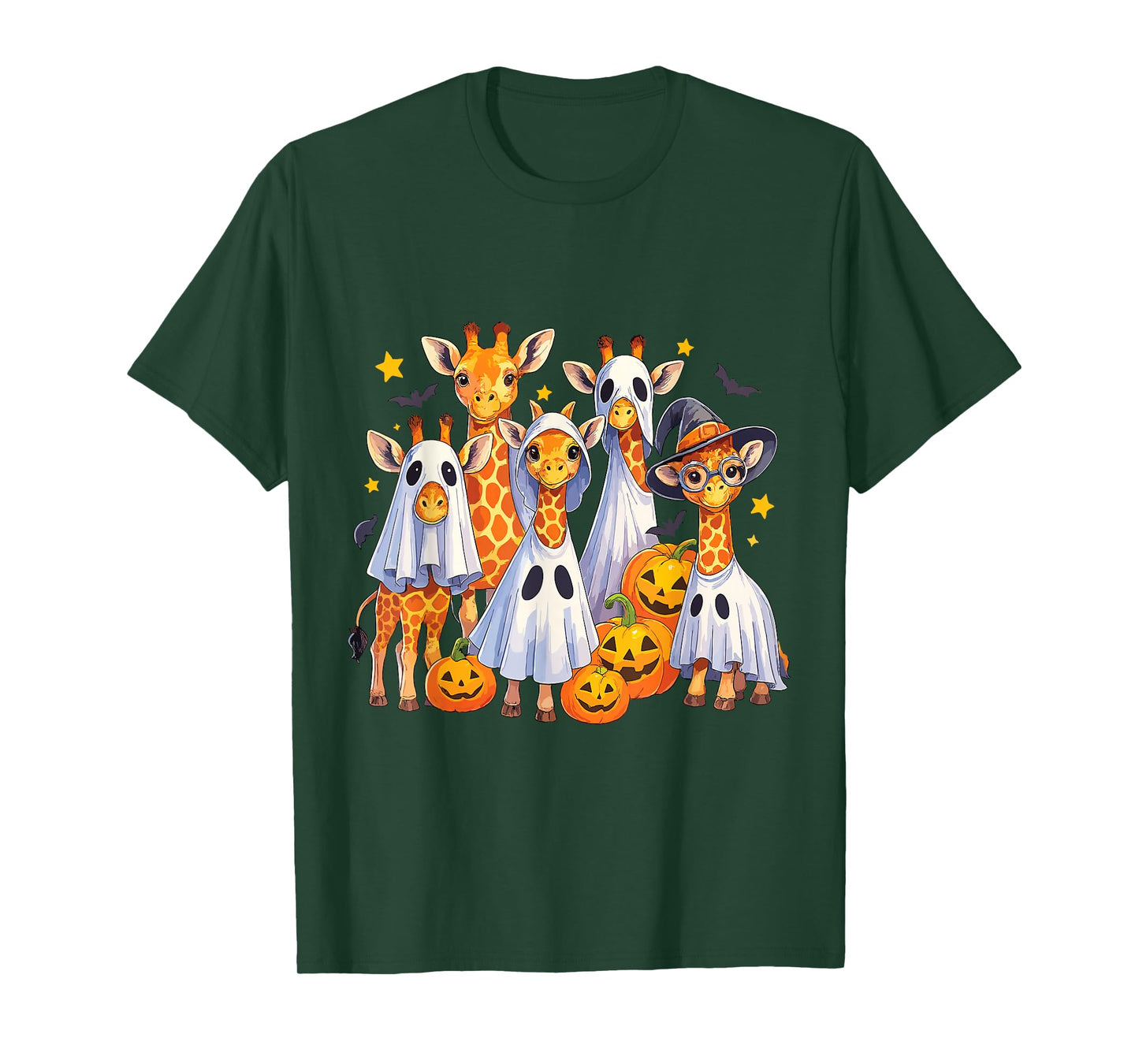 Spooky Ghost Giraffe Halloween Costume Safari Animal Lover T-Shirt