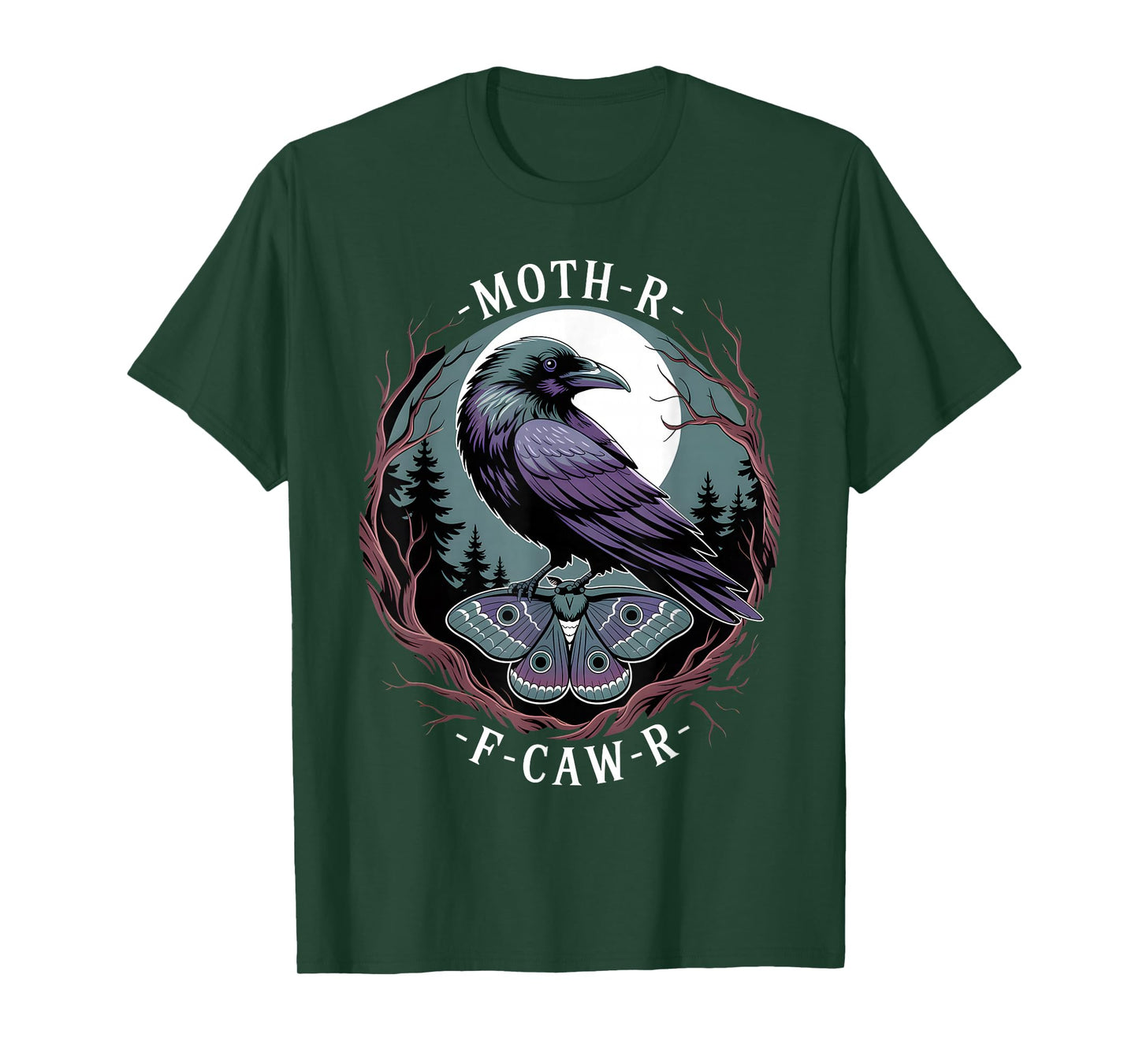 Funny Crow F-Caw-F Raven Bird Gothic Halloween Party Joke T-Shirt