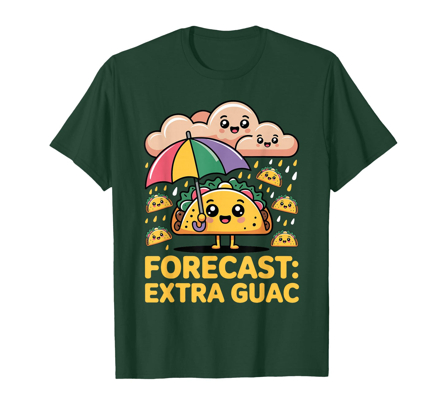 Forecast Extra Guac Adorable Taco Art T-Shirt