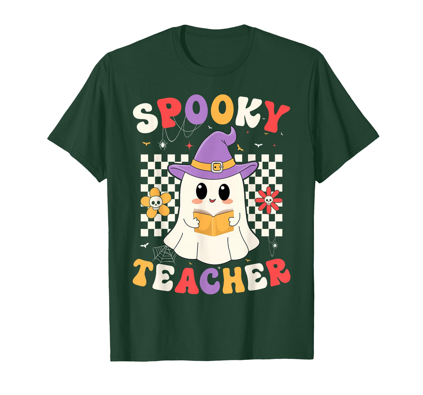 Teacher Halloween Costume Boo Ghost Spooky Teacher Men Women T-Shirt