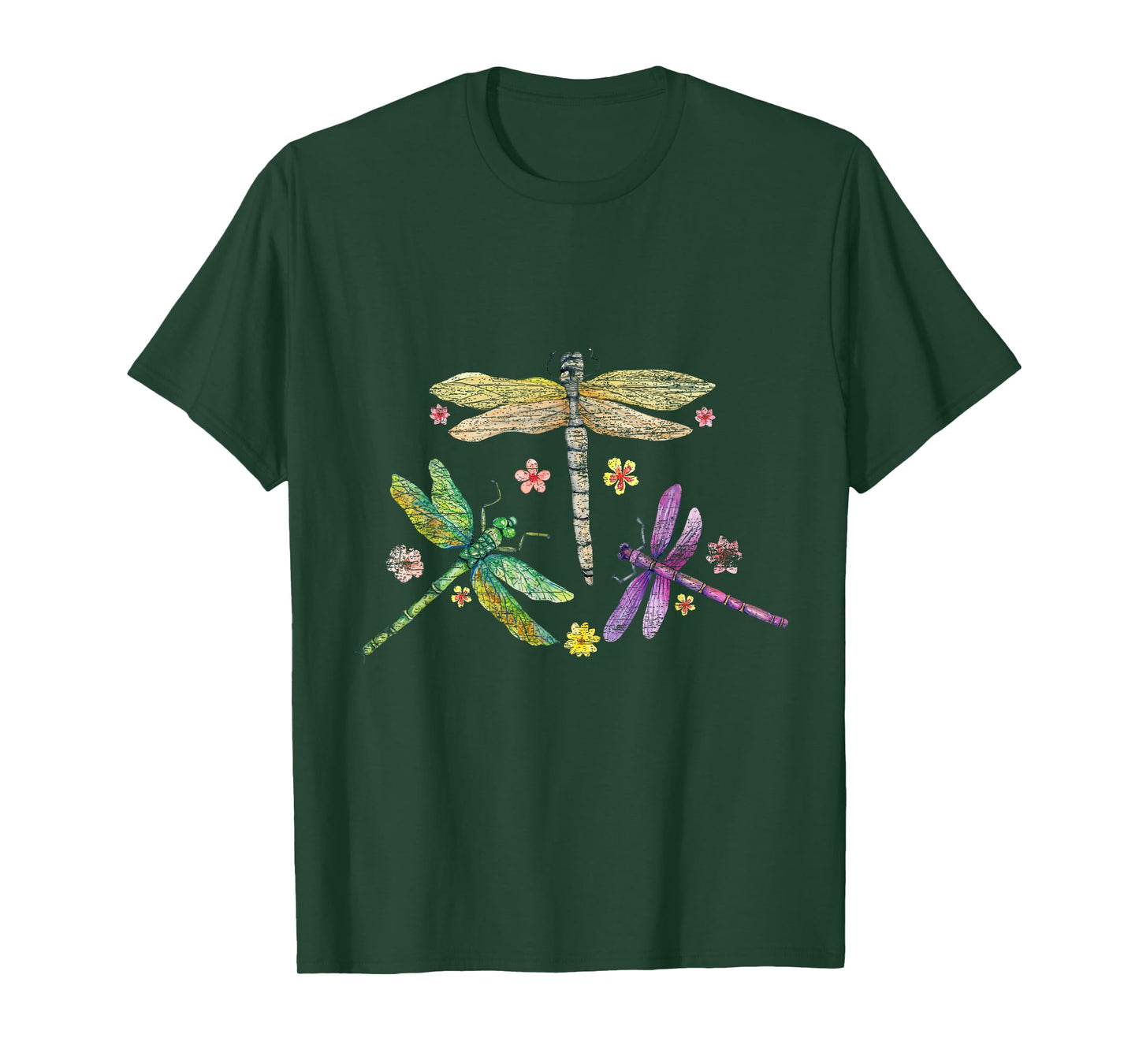 Dragonfly Shirts Unisex-Adults Black Modern Dragonfly T-Shirt