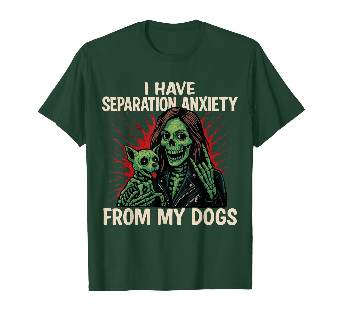 I Have Separation Anxiety from My Dog Skeleton Halloween T-Shirt