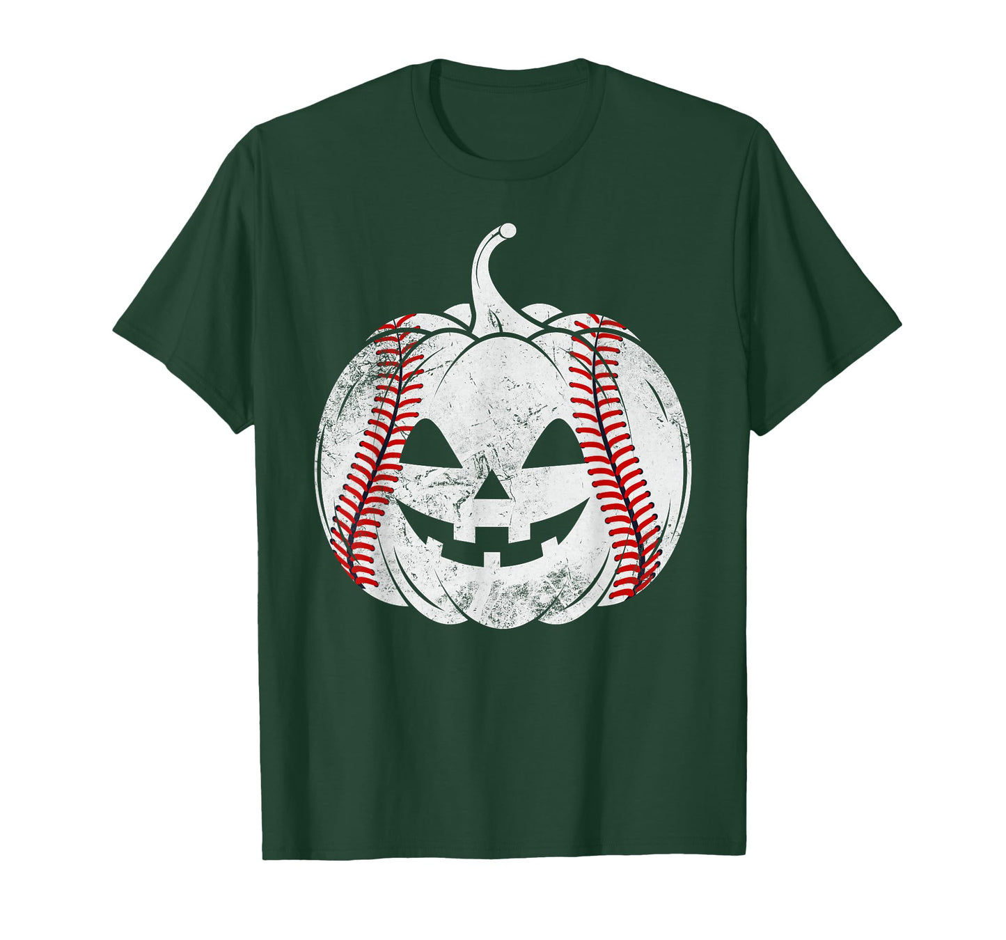 Baseball Player Funny Spooky Pumpkin Baseball Halloween T-Shirt
