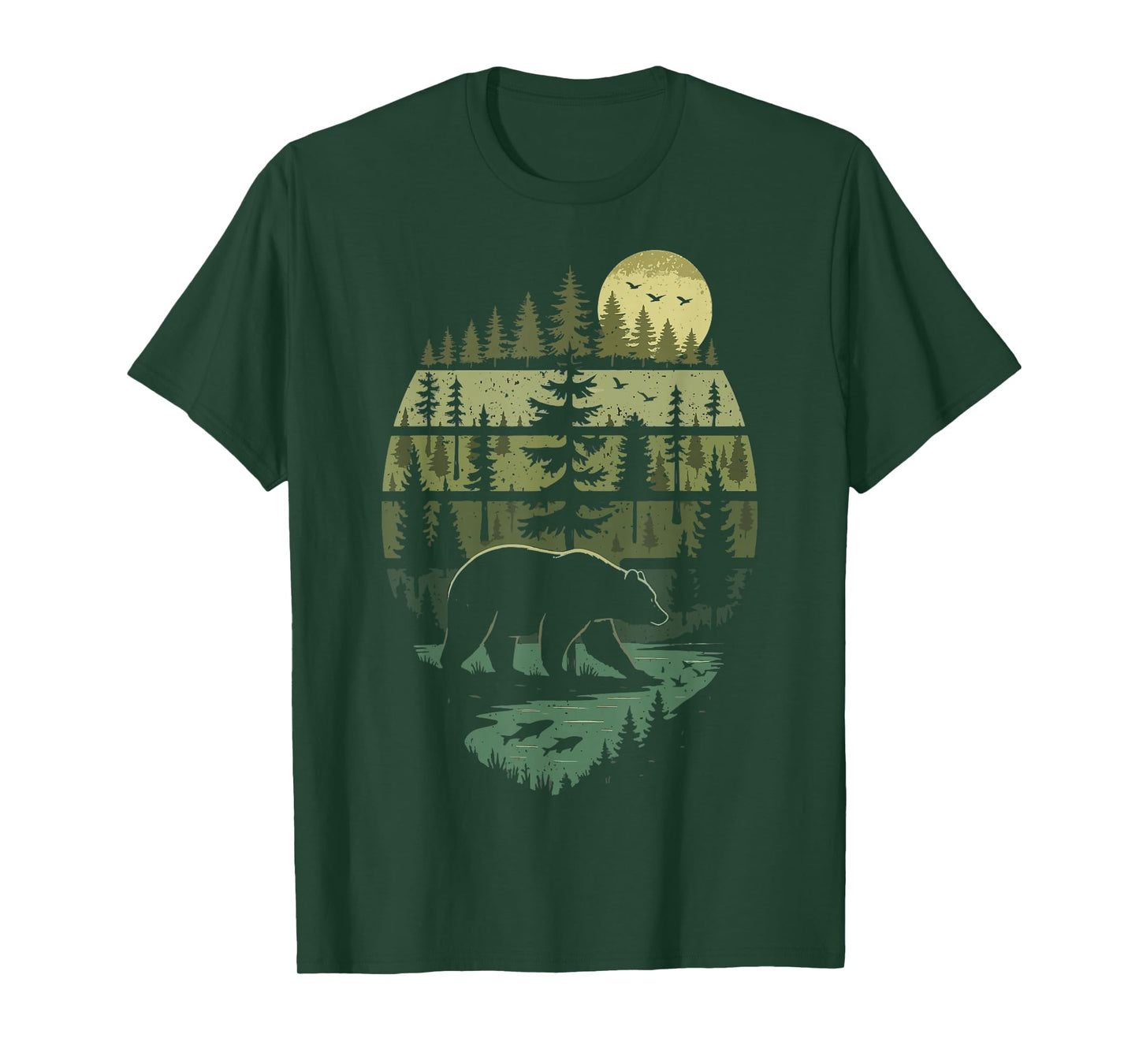 Nature Bear Forest Retro Nature T-Shirt